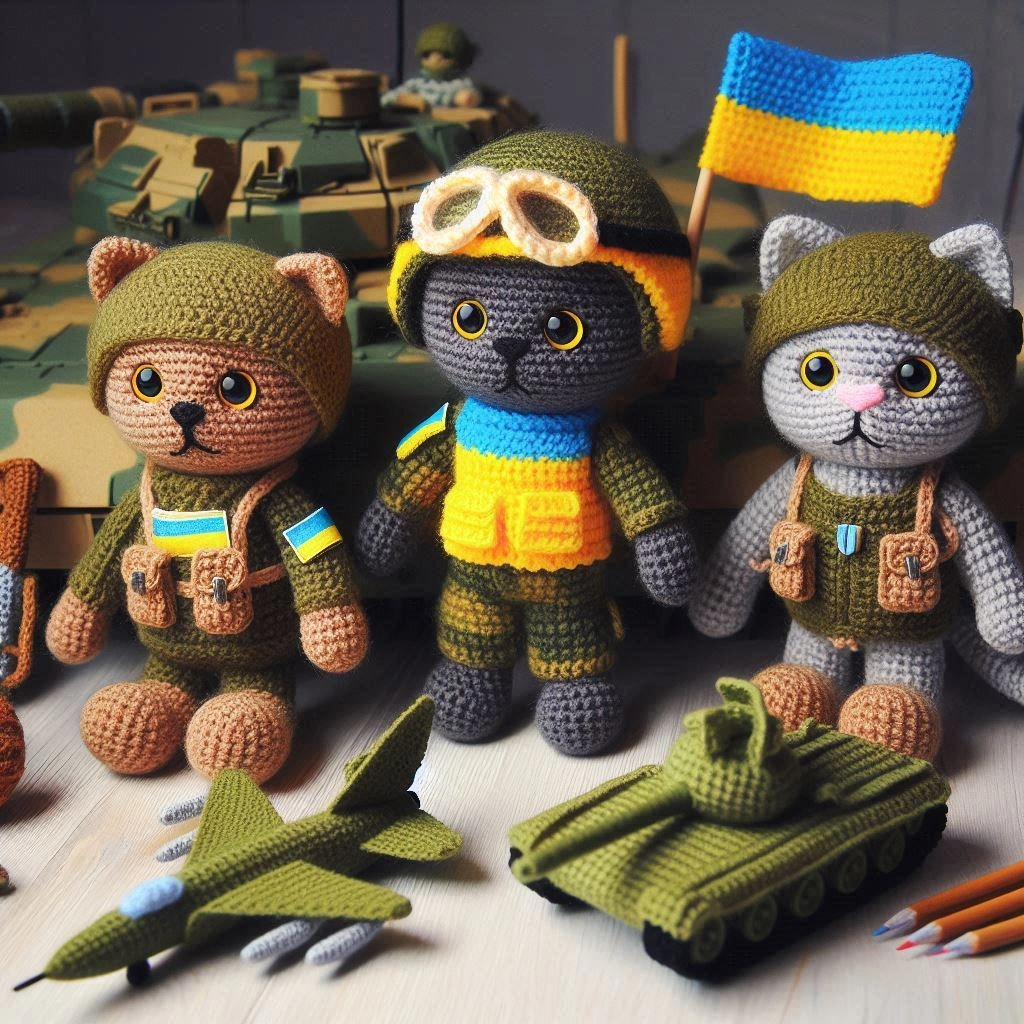 амігурумі до Дня захисника України - підбірка. котик ЗСУ