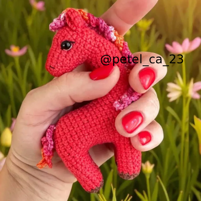 Червоний Коник - Безкоштовна схема амігурумі, майстер-клас і опис в'язання гачком українською