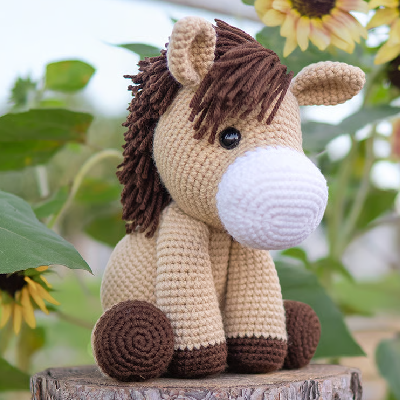 Коник амігурумі - схема в'язання голови