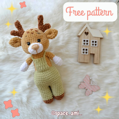 Олень Макс - Безкоштовна схема амігурумі, майсстер-клас із в'язання іграшки гачком українською