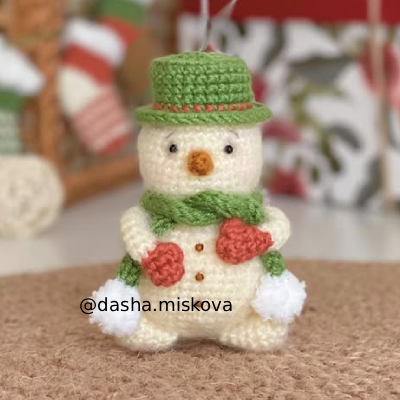 Сніговичок - Безкоштовна схема амігурумі, майстер-клас і опи