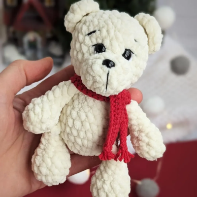 Маленьке ведмежатко - Безкоштовна схема в'язання гачком іграшки амігурумі