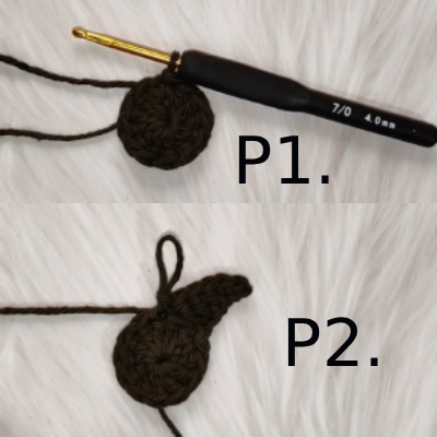 Троянда схема в'зання гачком - чашолисток