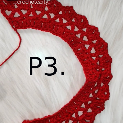 Троянда схема в'зання гачком - рядок 3