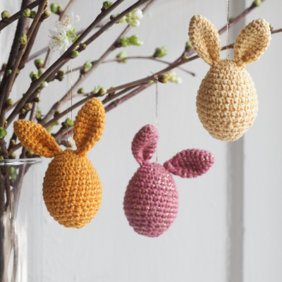 Пасхальні яйця-кролики Безкоштовна схема амігурумі