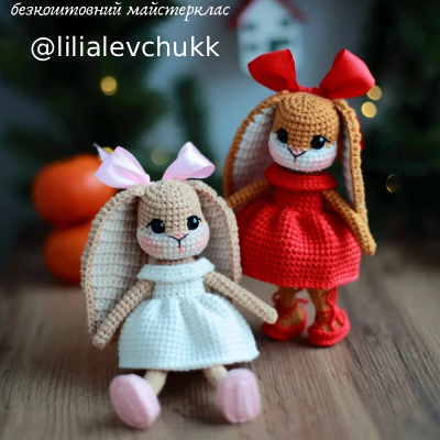 Зайчик - Безкоштовні схеми амігурумі, майстер-класи, описи в'язання гачком