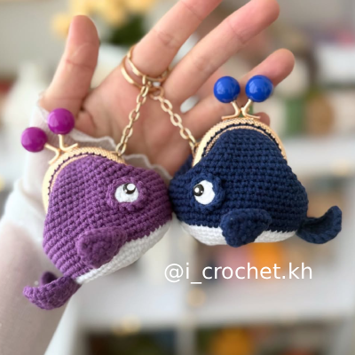 Гаманець Кит - Безкоштовна схема амігурумі, майстер-клас із в'язання гачком