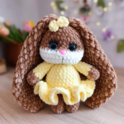 Плюшевий Зайчик Безкоштовні схеми в'язання гачком, майстер-клас з амігурумі